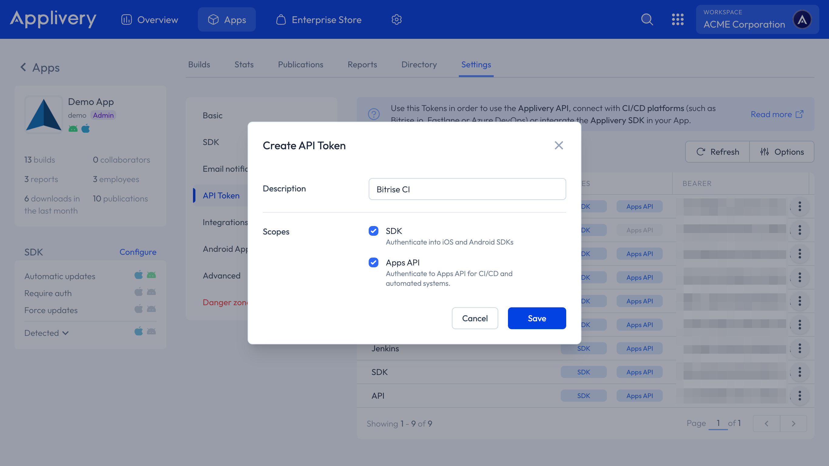 create api token