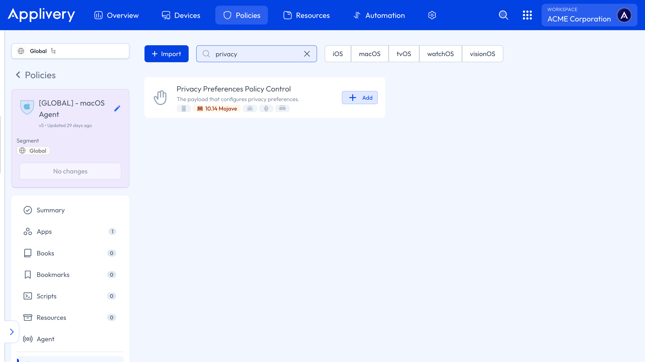 privacy preferences