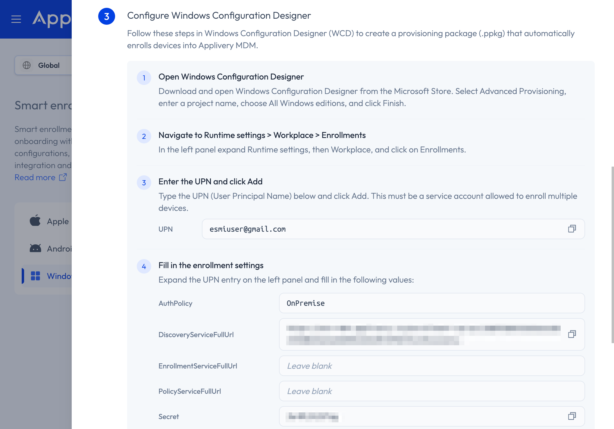 configure windows configuration designer