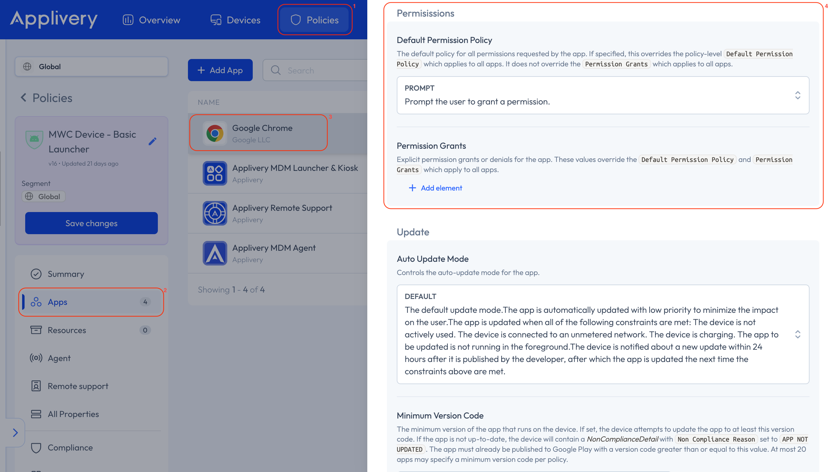 app permissions