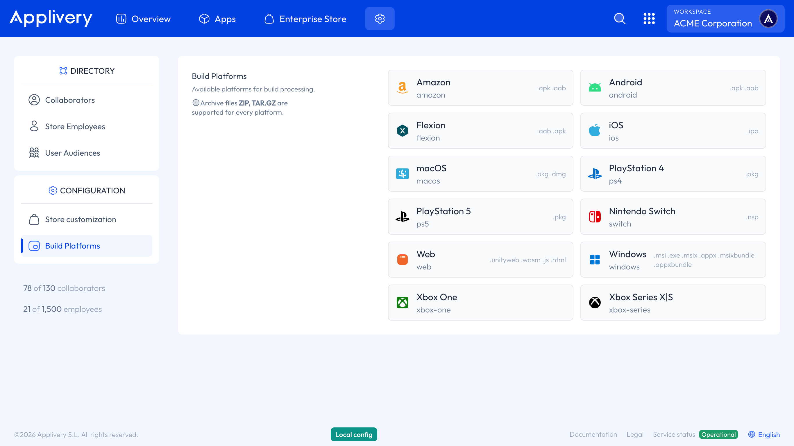 build platforms