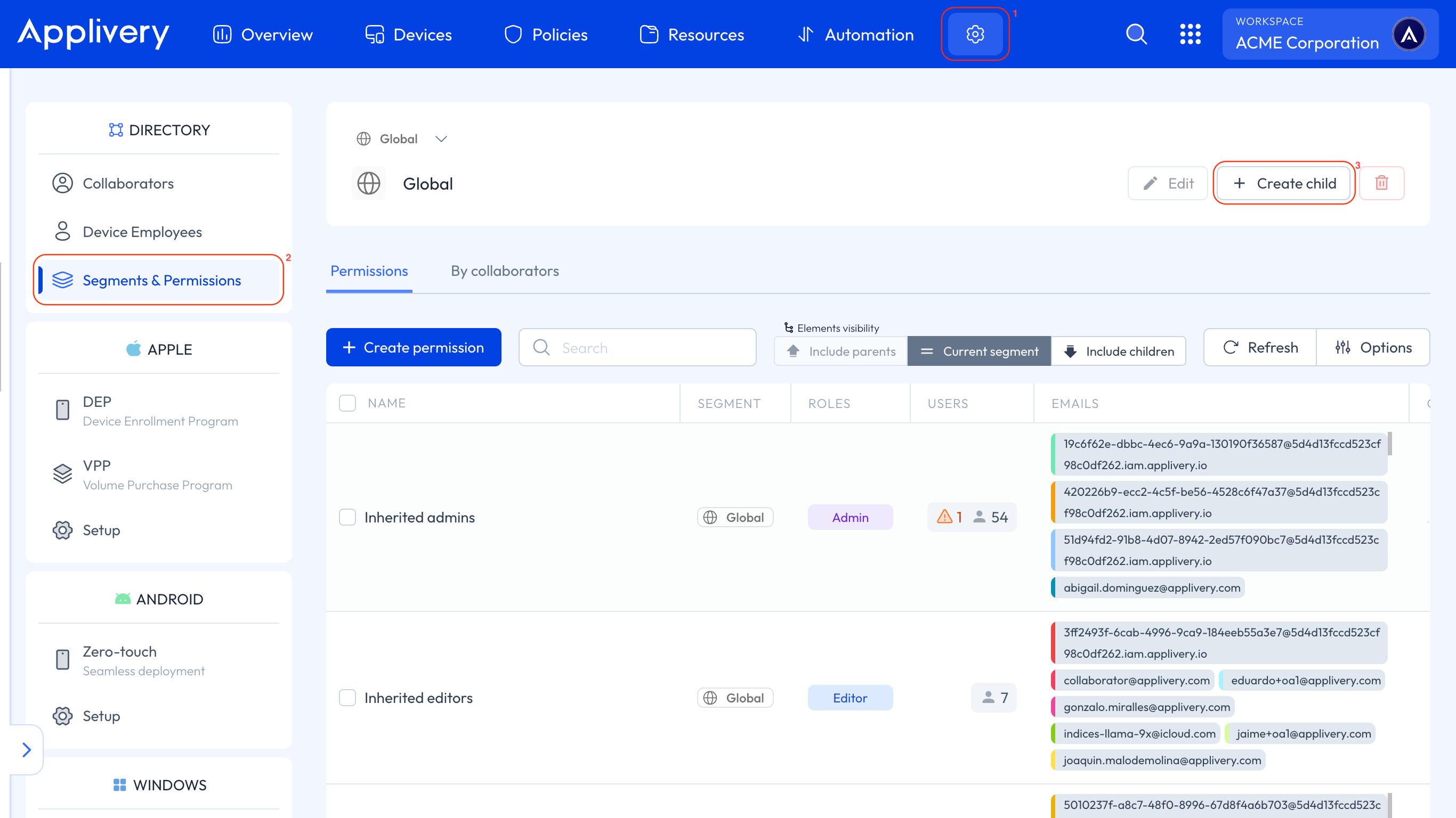 create segment