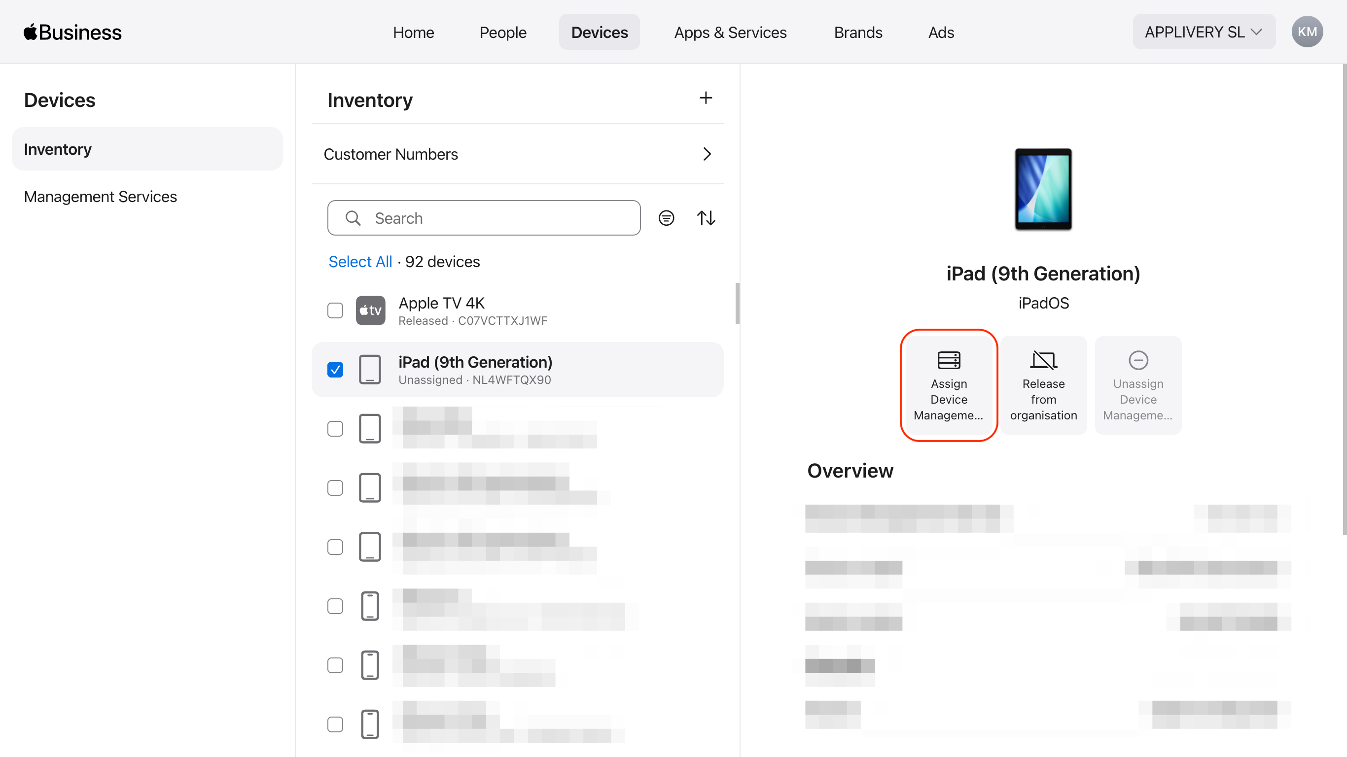 assign device management