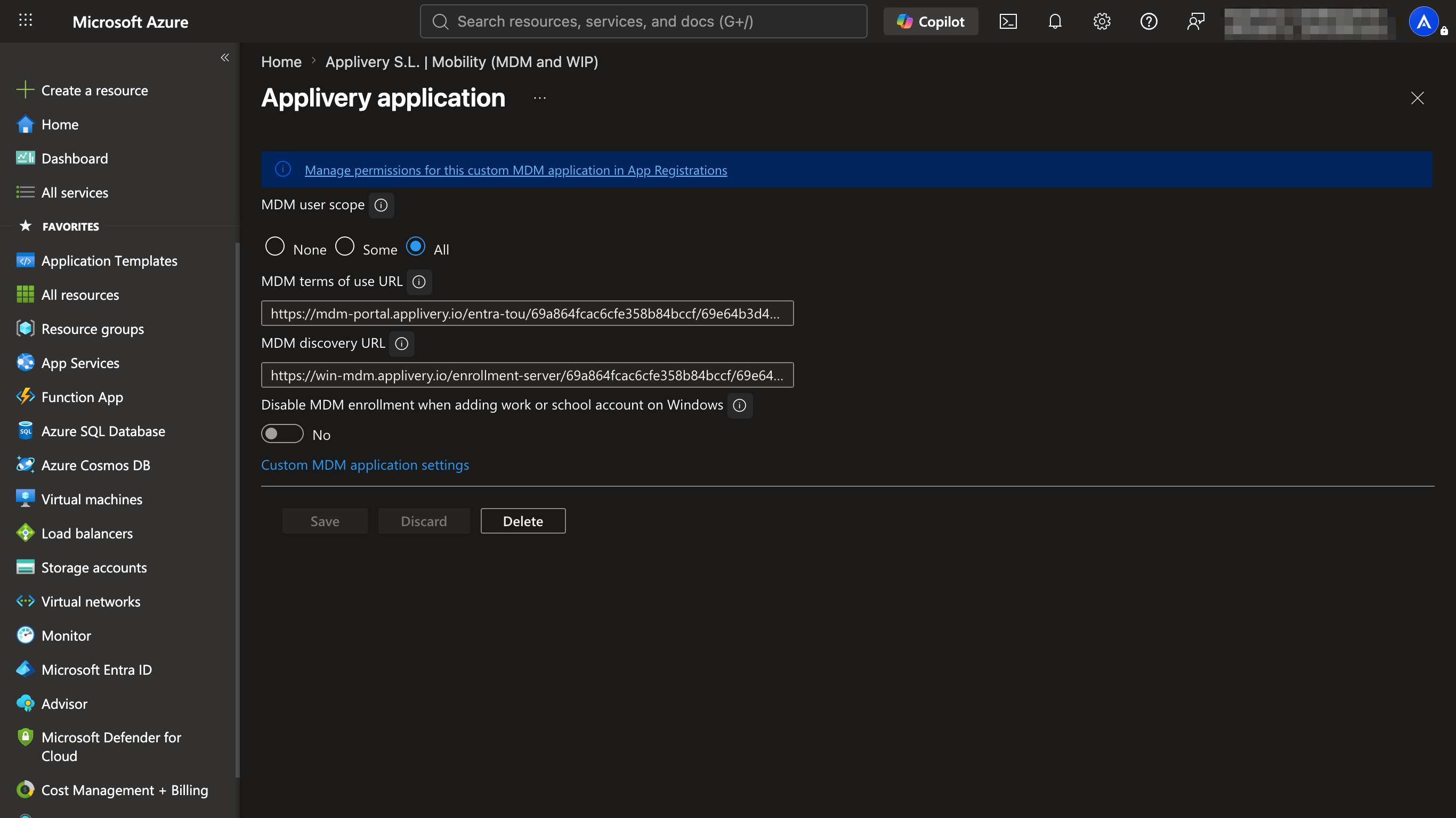 mdm user scope