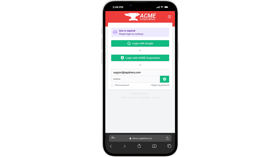 login ios