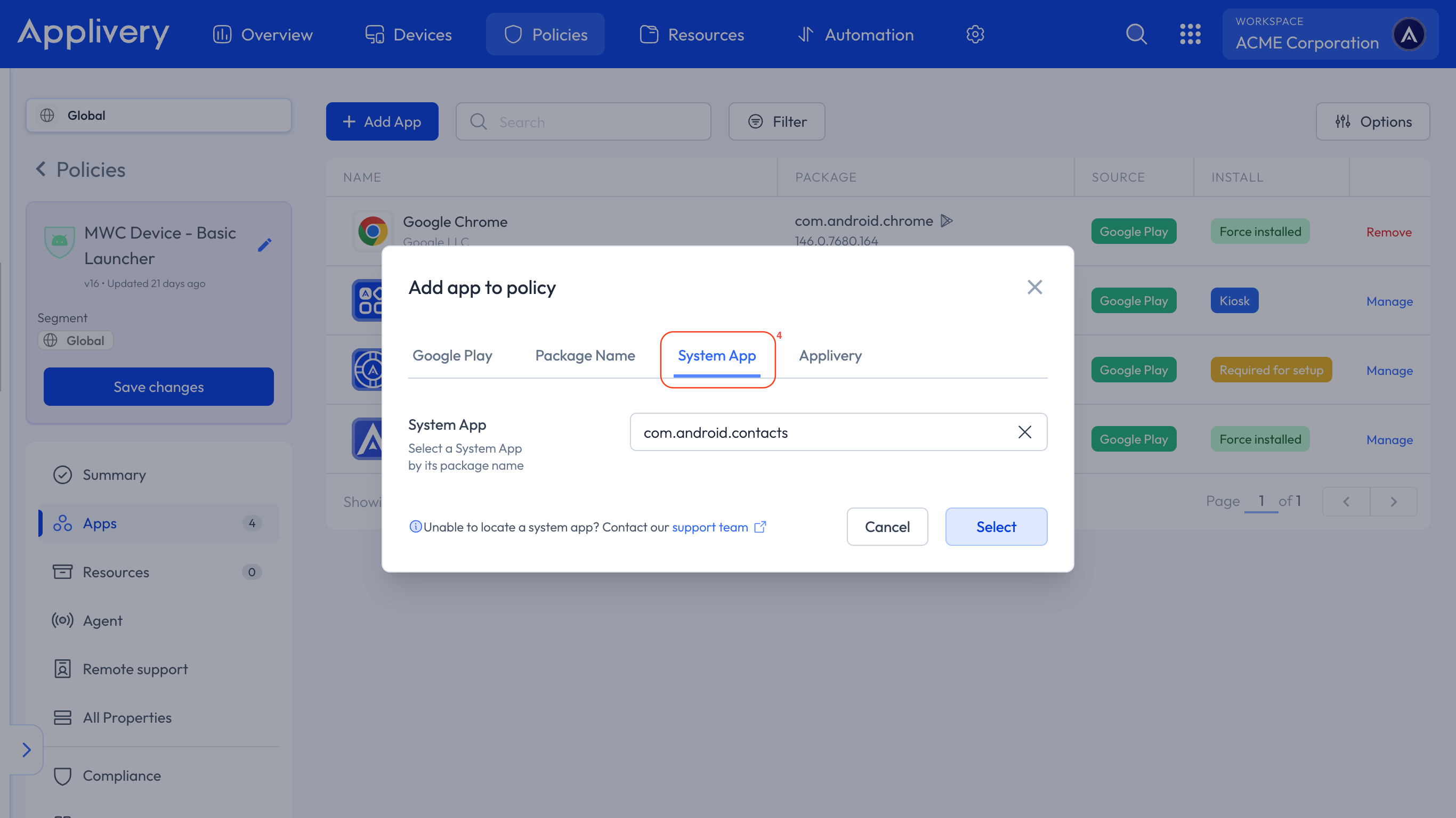 system Apps