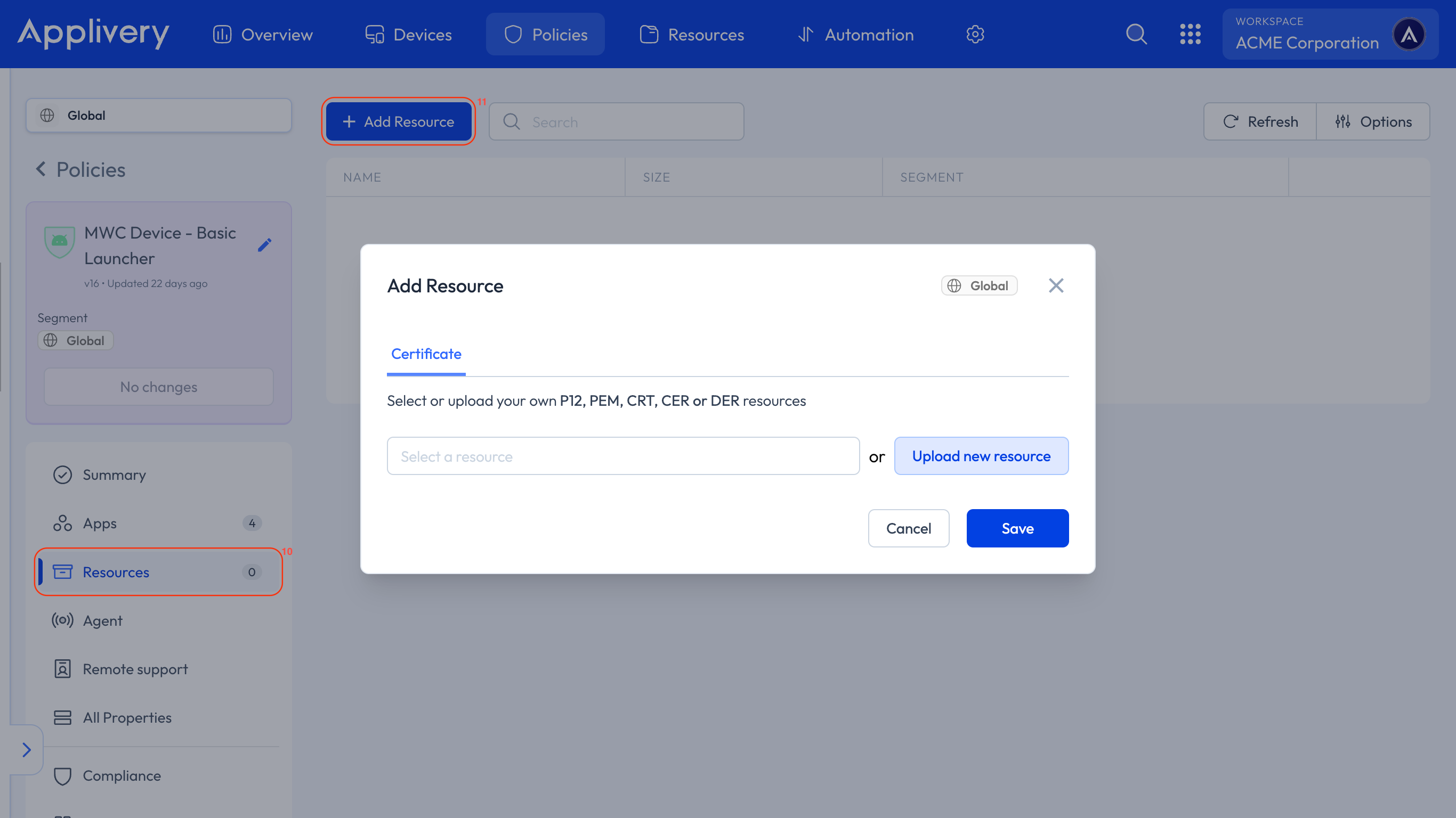 add certificate