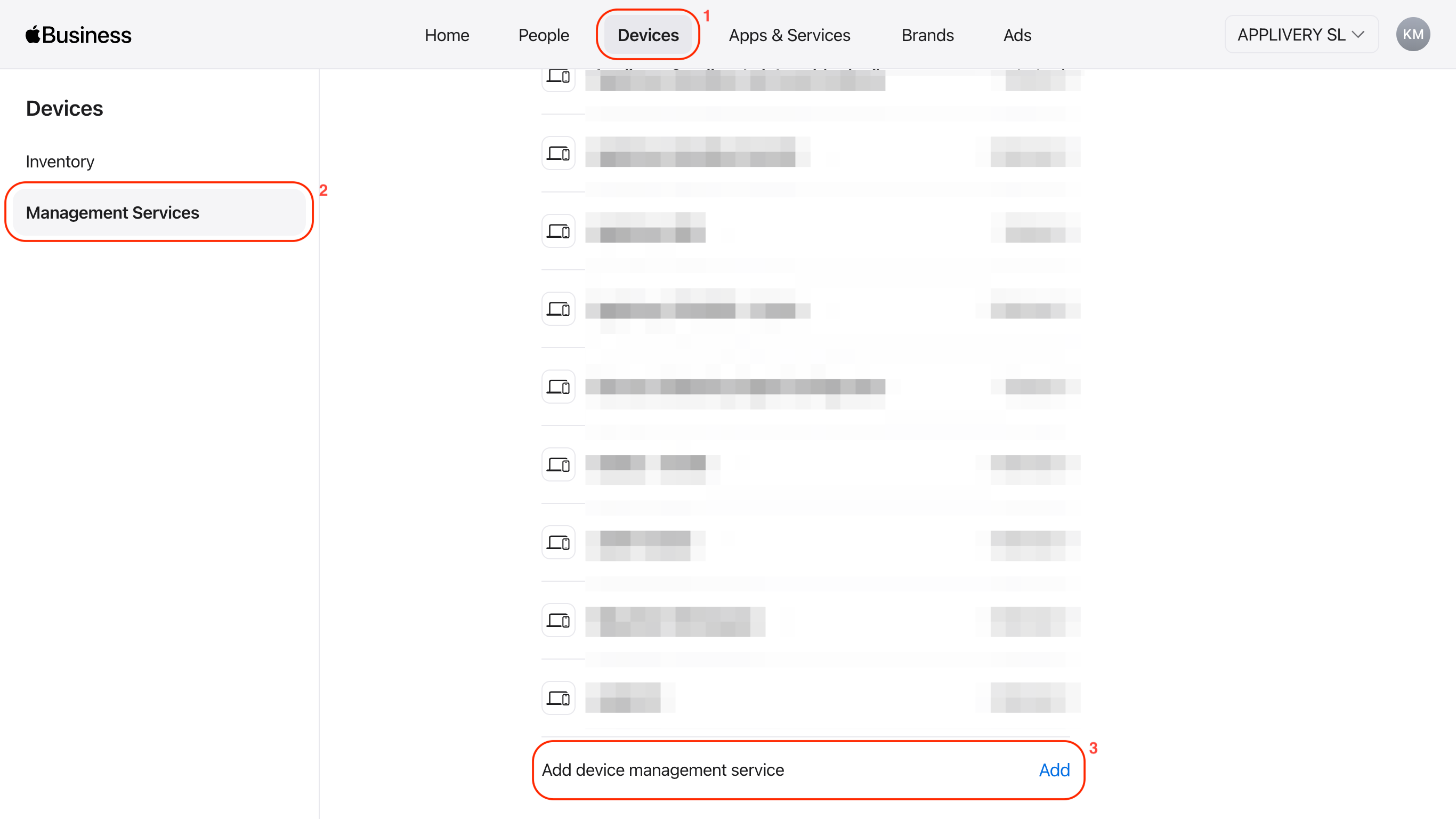 add device management service