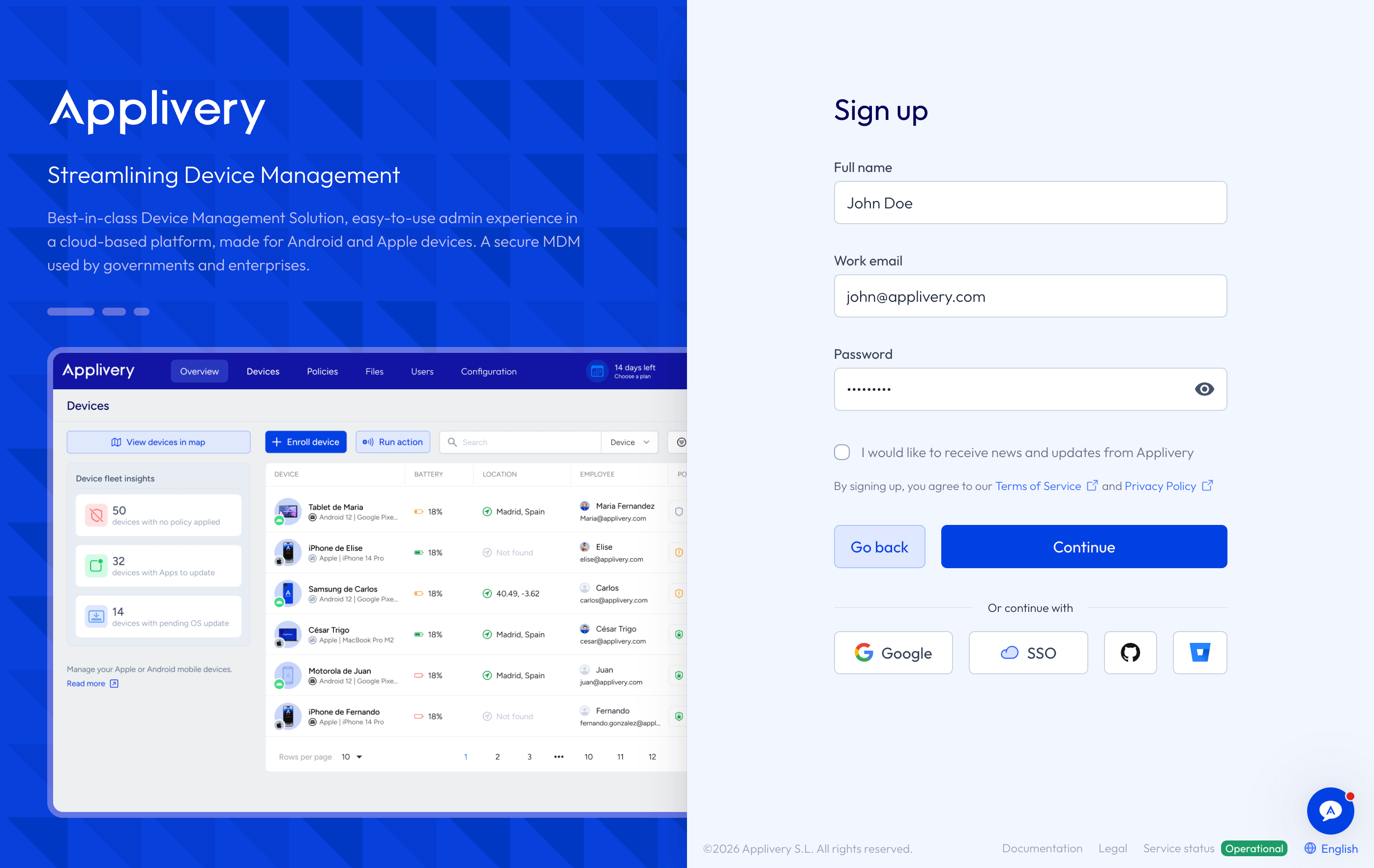 Account data