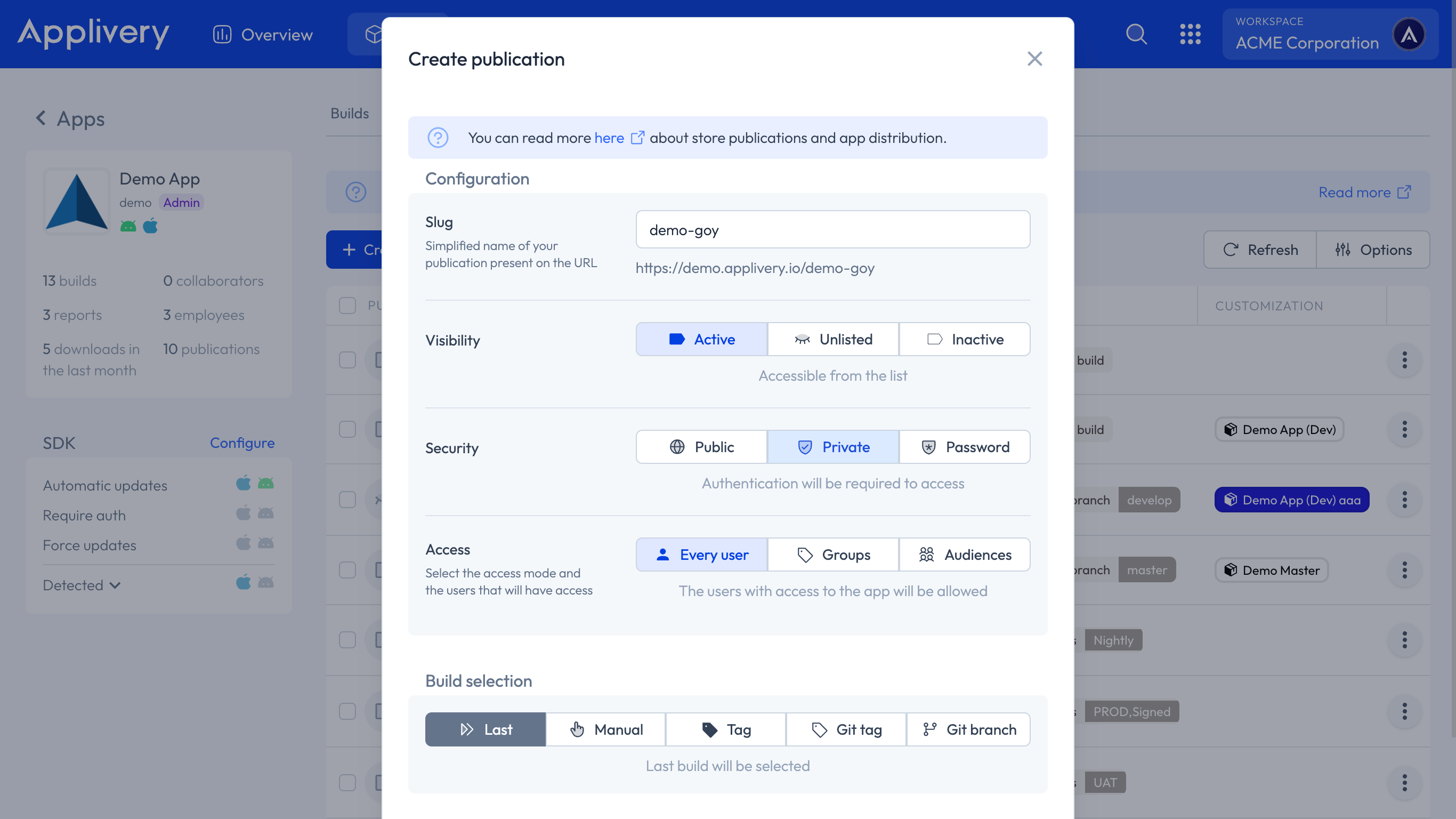 create Publication