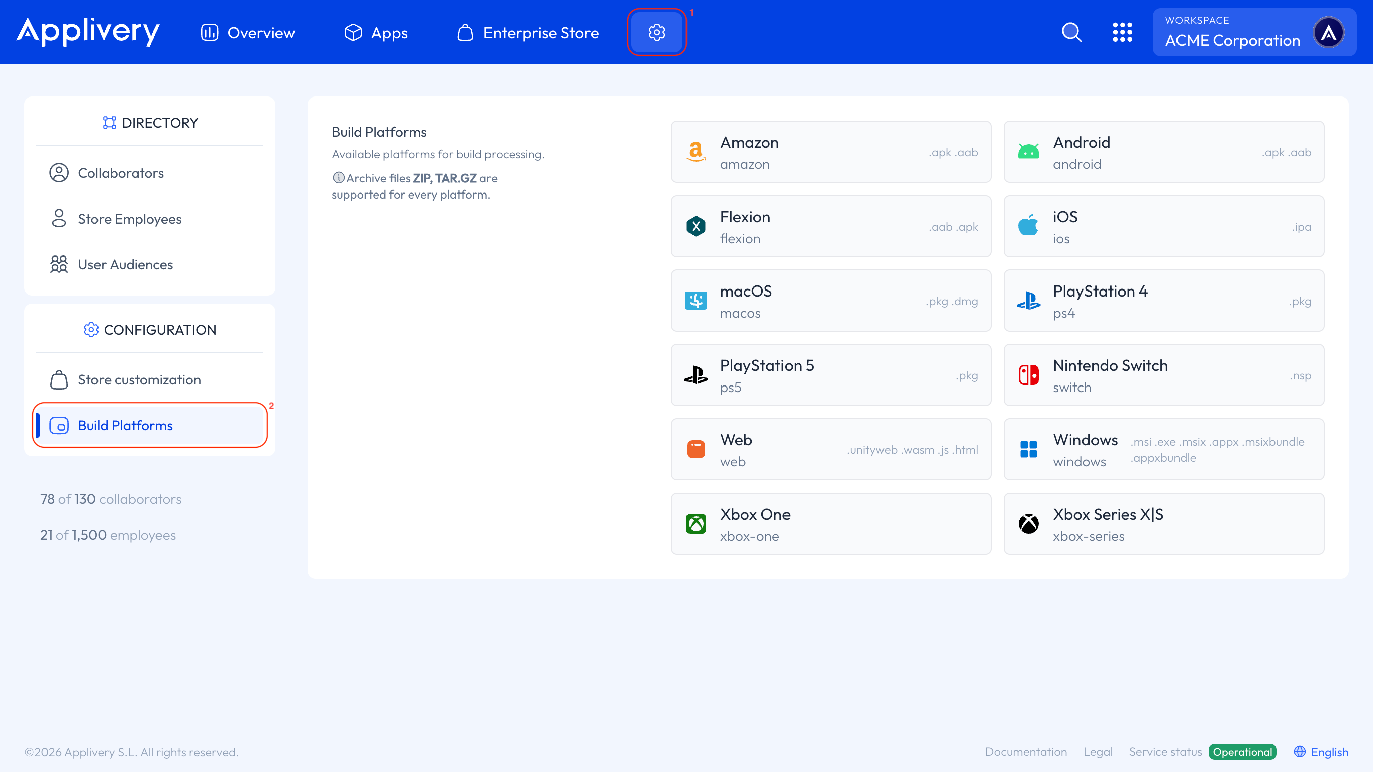build platforms
