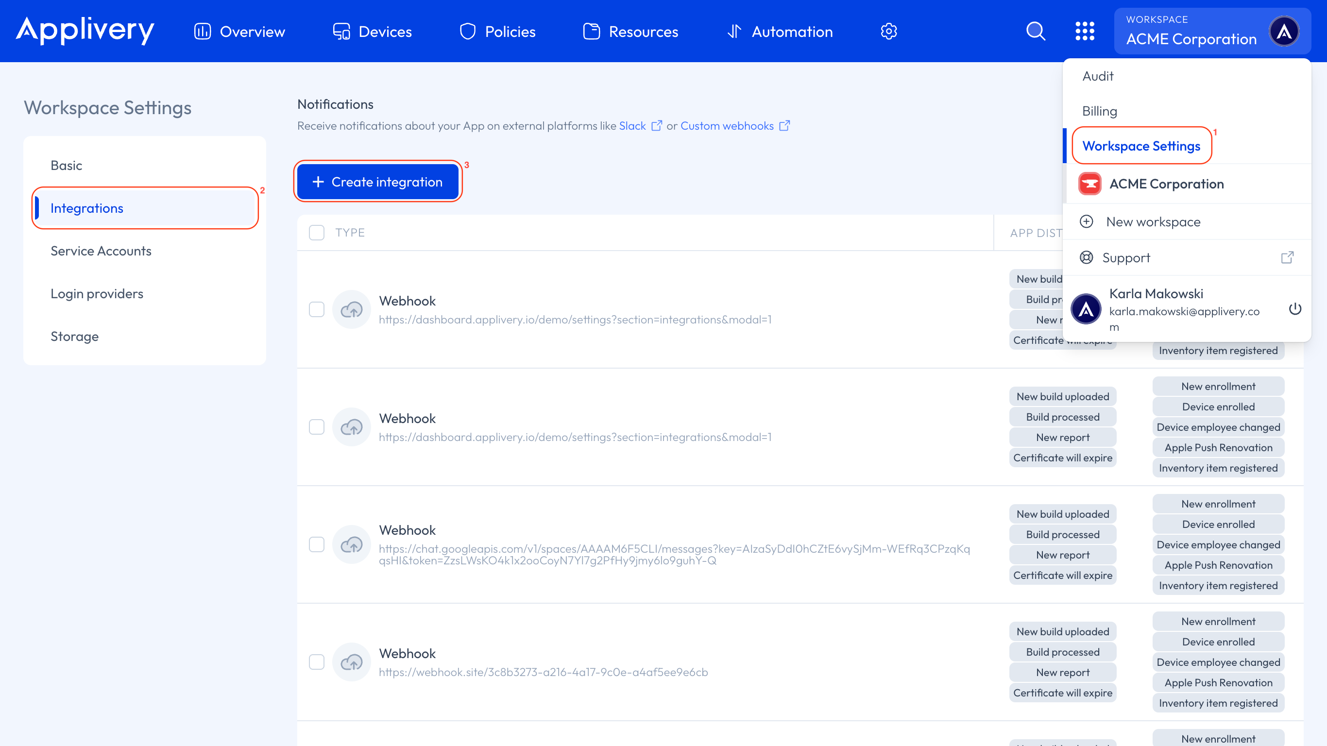 integrations