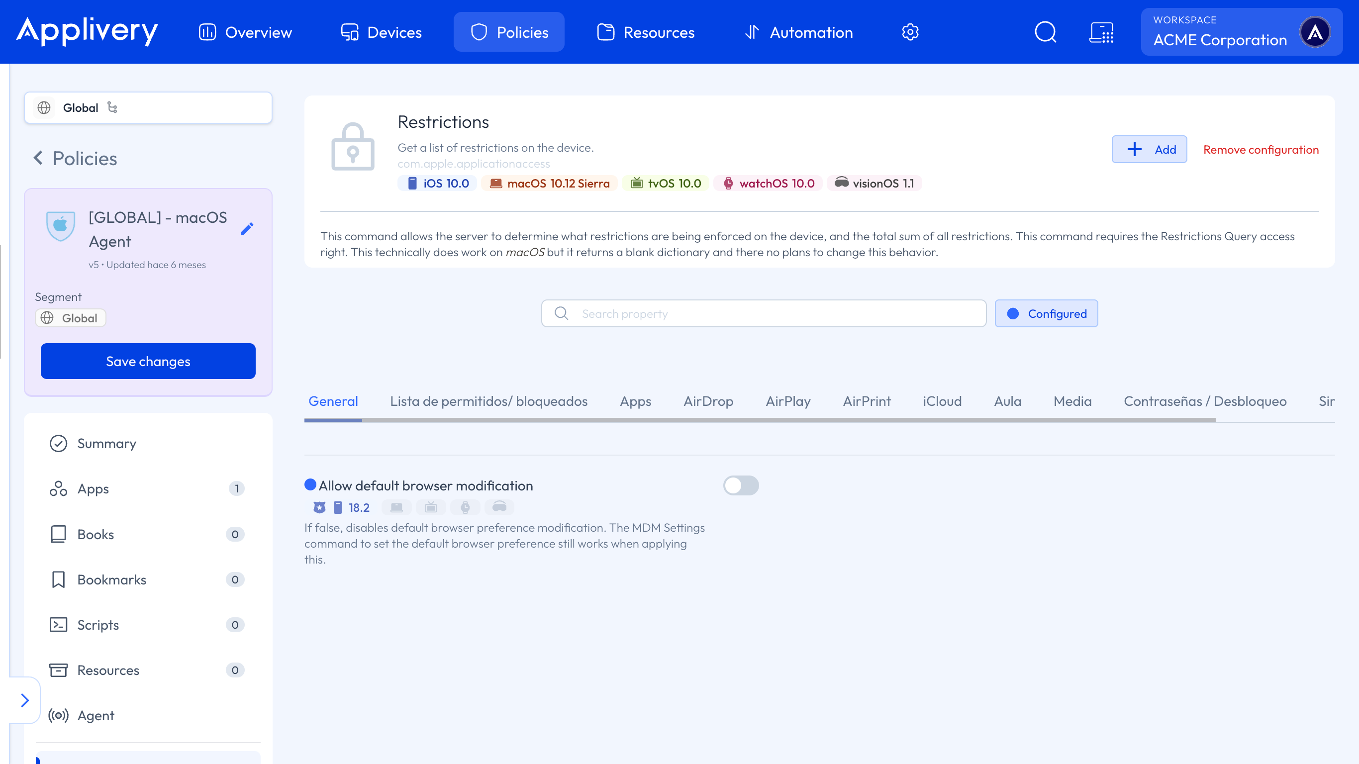 allow browser modification